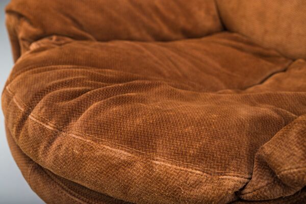 Fauteuil lounge en cuir Proposals P60 de Vittorio Introini pour Saporiti, Italie, années 1960