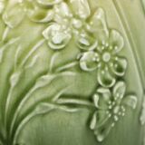 French Art Nouveau Vase Majolica Gustave De Bruyn 29cm