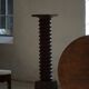 19th-century sculptural French wine press in solid wood / pedestal