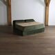 Le bambole bed in green velvet By Mario Bellini for B&B Italia, 1970s