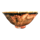 Oxblood enameled ceramic cup signed LS