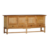 Henning Kjærnulf, mid-century Danish brutalist enfilade in oak, 1960s.