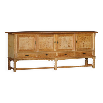 Henning Kjærnulf, enfilade brutaliste danoise du milieu du siècle en chêne, années 1960