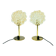 Paire de lampes de table en verre bulle du milieu du siècle par H. Tynell, Allemagne, années 1960.