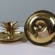 Elegant pineapple candlesticks in lacquered brass 1970-1980
