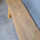 Bench 140 cm old solid wood with patina