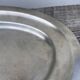 Oval stainless steel dish, signed Rémi Letang