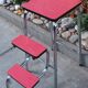Stool stool red formica