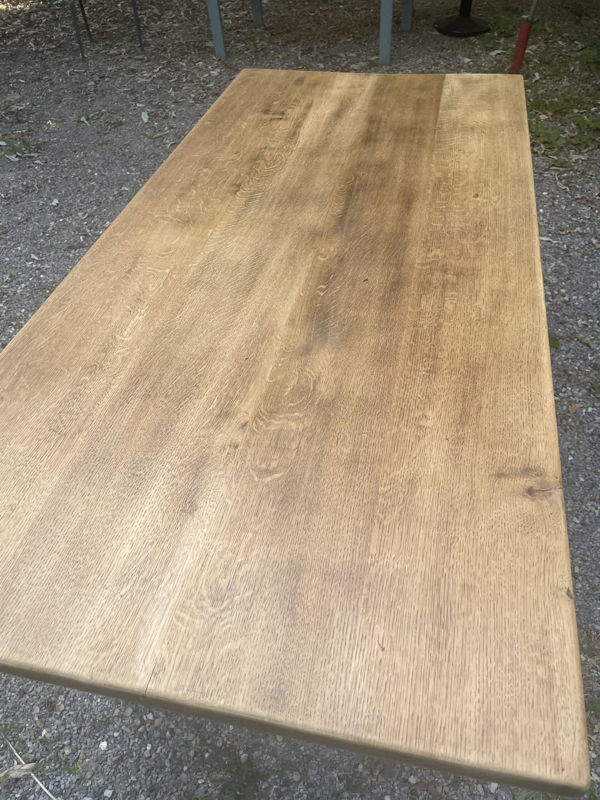 Table de ferme en chêne massif