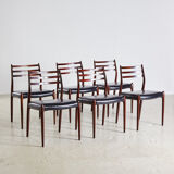 Model 78 rosewood dining chairs by niels o. møller for j.l. møllers, set of 6