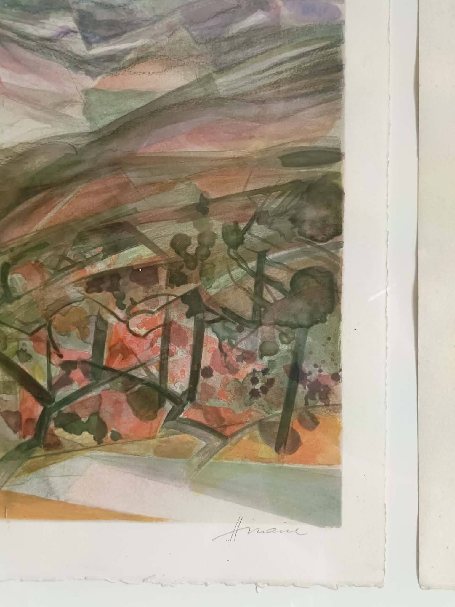 Lithographies Montagne Sainte Victoire, par Camille Hilaire