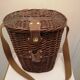 Panier porte bouteille de vins en osier