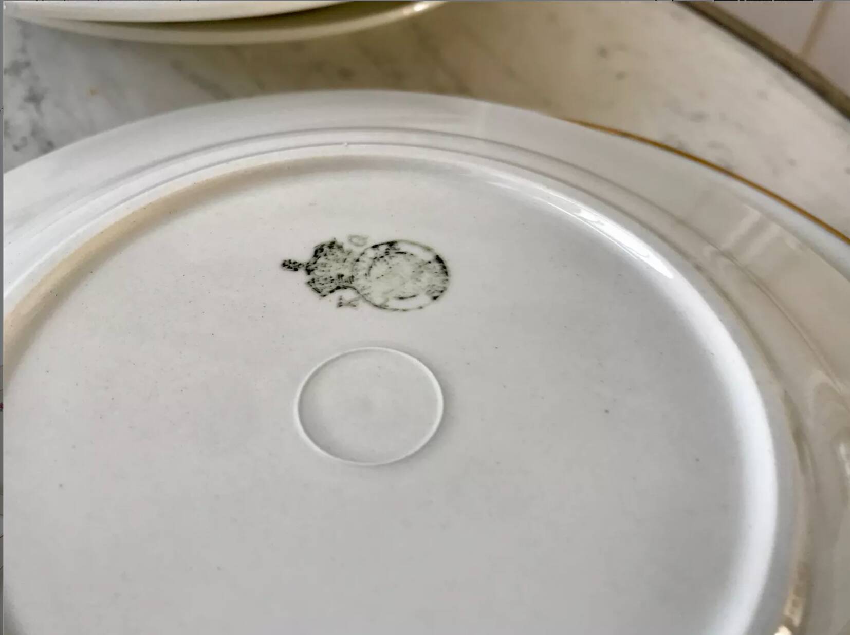 set of 6 dessert plates Digoin Sarreguemines model Floréal 50s-60s