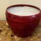 Burgundy glazed ceramic planter