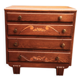 Art Deco chest of drawers in gilded oak