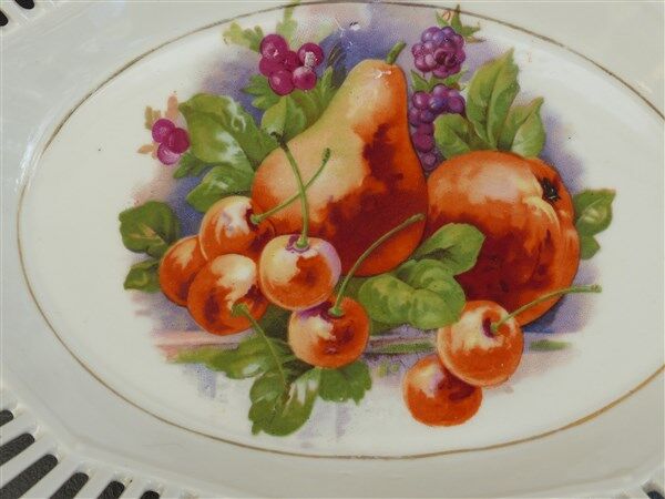 Limoges fruit porcelain basket