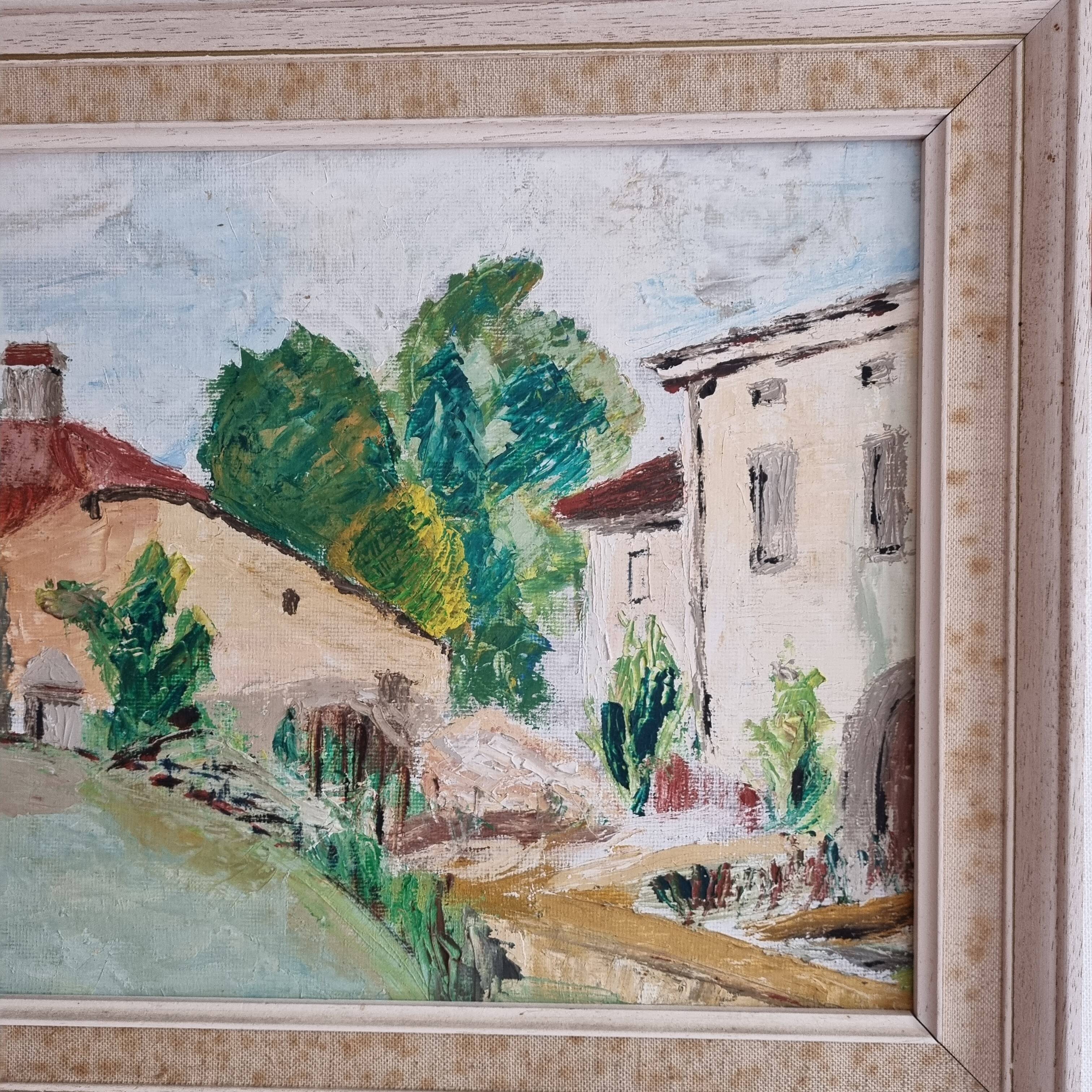 Vintage oil painting on canvas signed