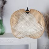 Vintage wood and wicker suspension design