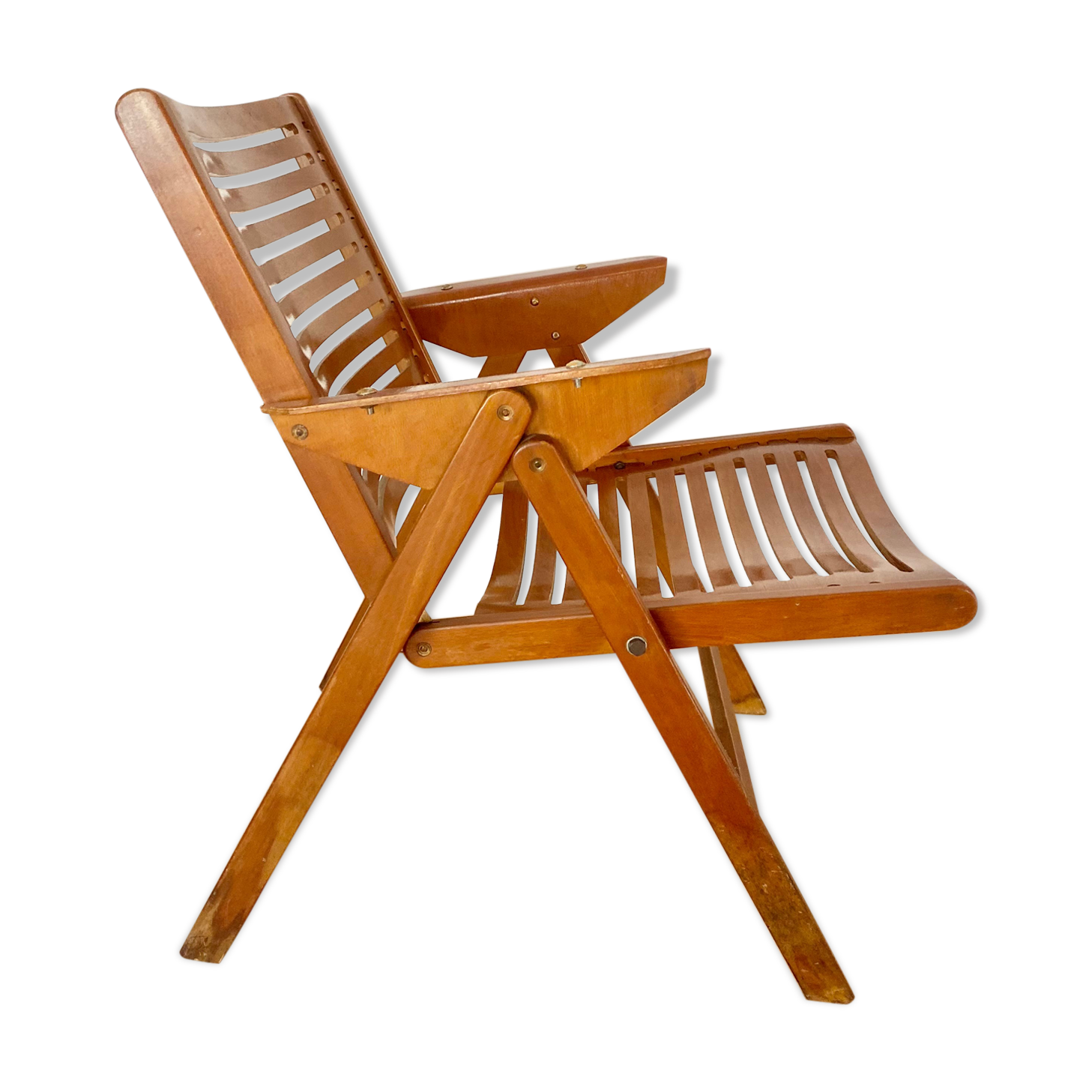 Fauteuil vintage pliant Rex Niko Kralj style scandinave