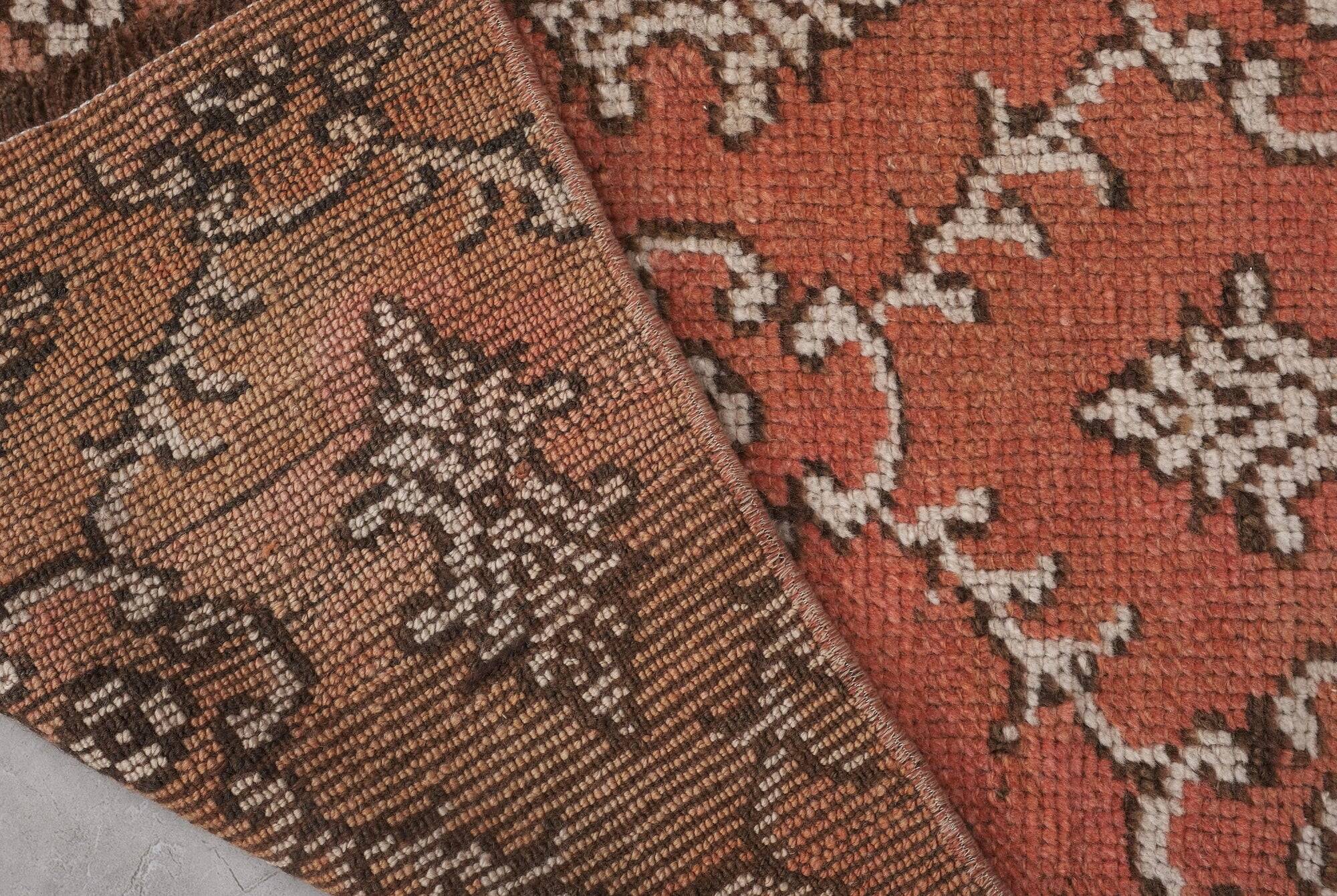Vintage Turkish hallway rug 70x472 cm