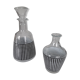 Decanter and pitcher checkerboard black and white