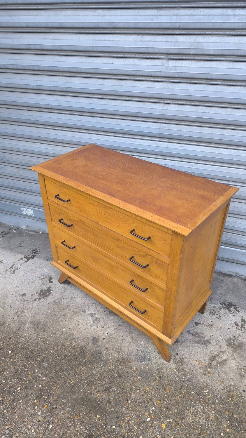 1960 compass foot chest of drawers