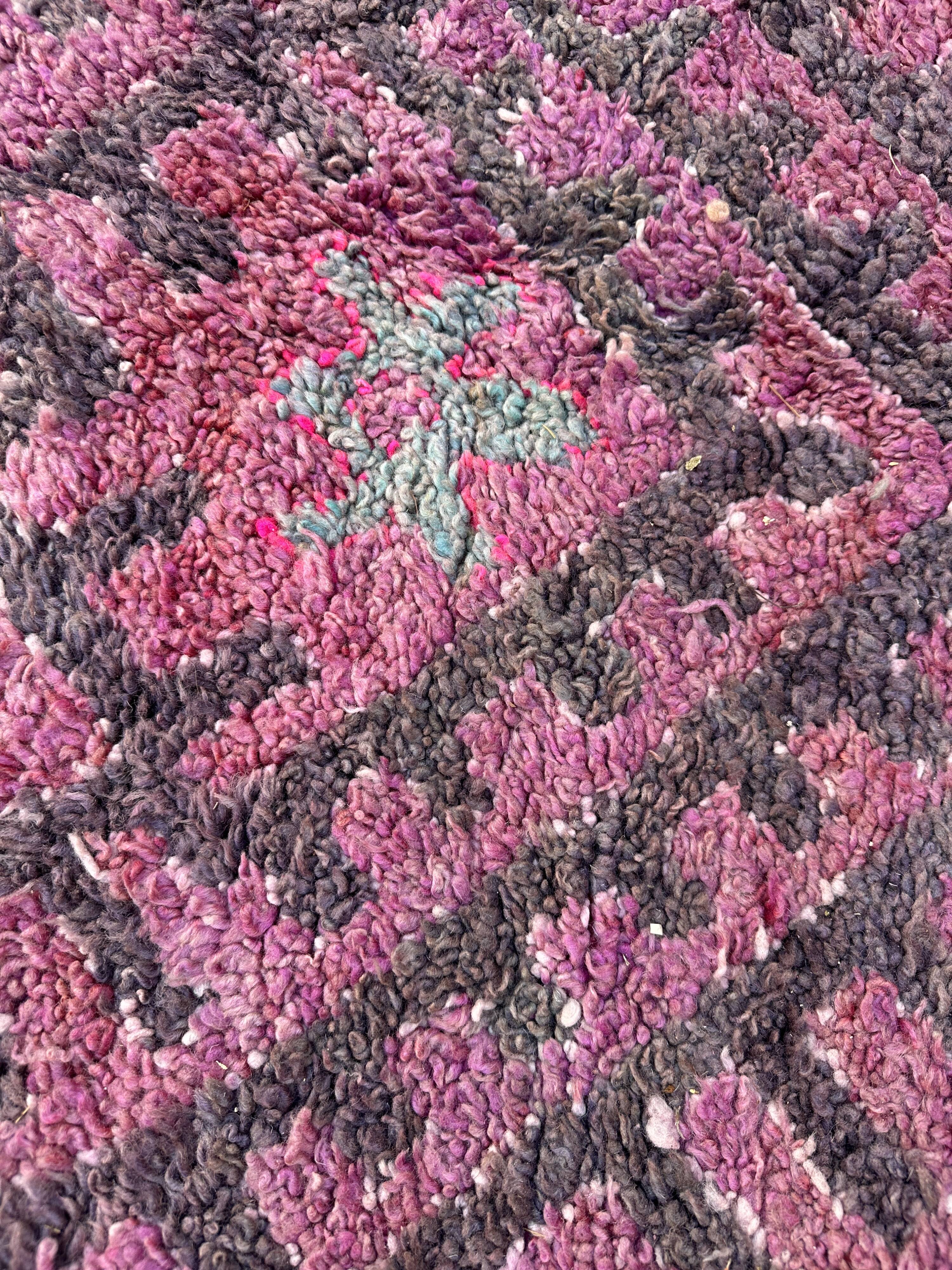Purple Moroccan carpet - 197 x 445 cm