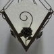 Art deco hanging lamp with 4 cloudy glass plates