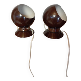 Lampes boule orientables vintage des années 70