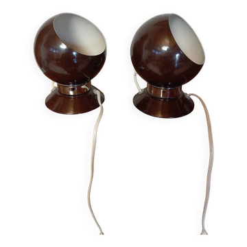 Lampes boule orientables vintage des années 70
