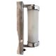 Chrome milk glass Bauhaus / Functionalist wall lamp - 1930s