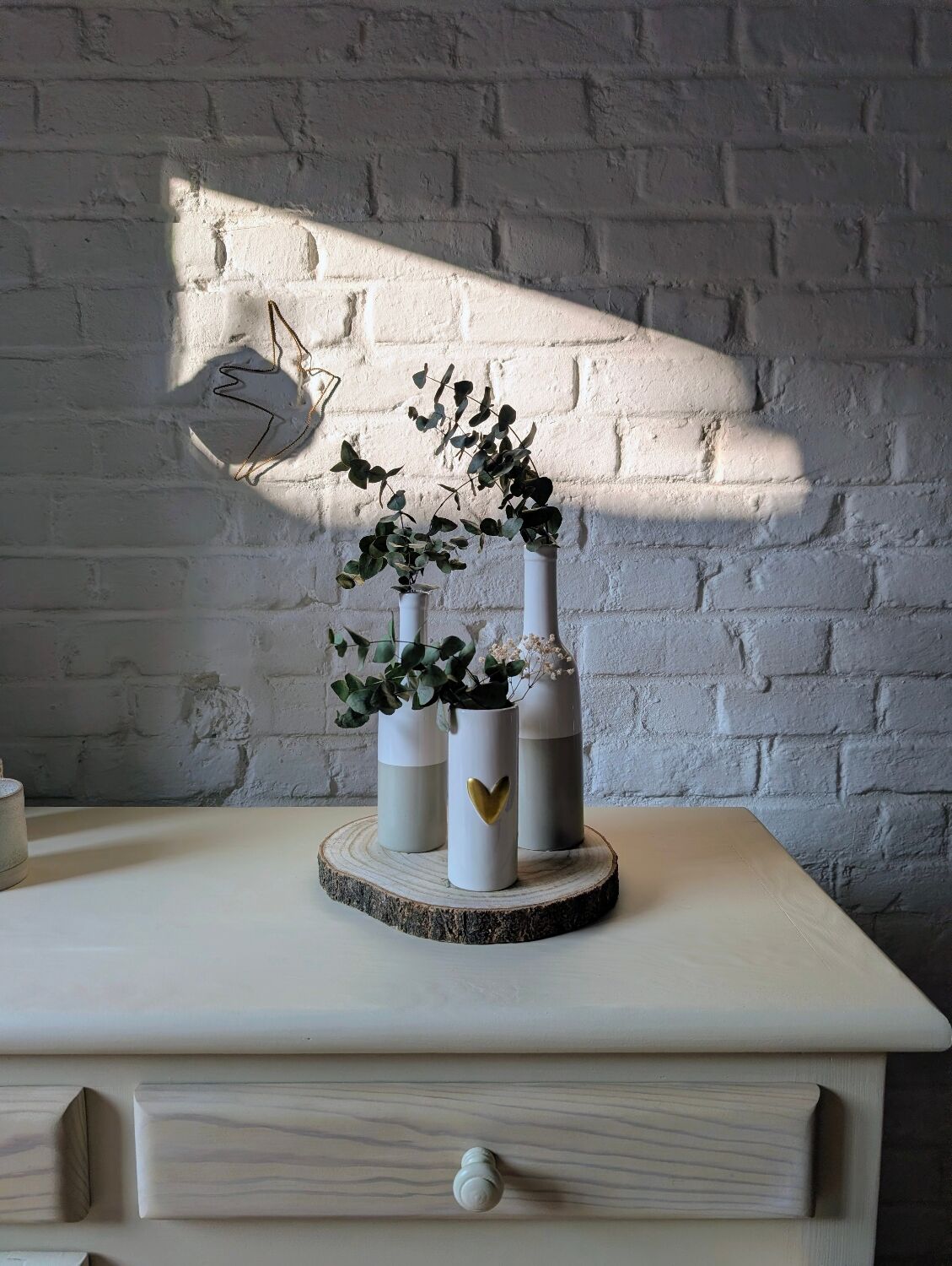 Linen wood sideboard