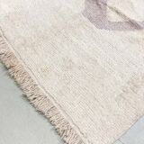Moroccan Berber carpet Azilal ecru with colorful patterns 2,60x1,53m