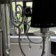 Murano crystal chandelier black lampshade