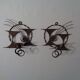 Brutalist Iron Candleholders by Henrik Horst, Denmark, 1960s, Set of 2