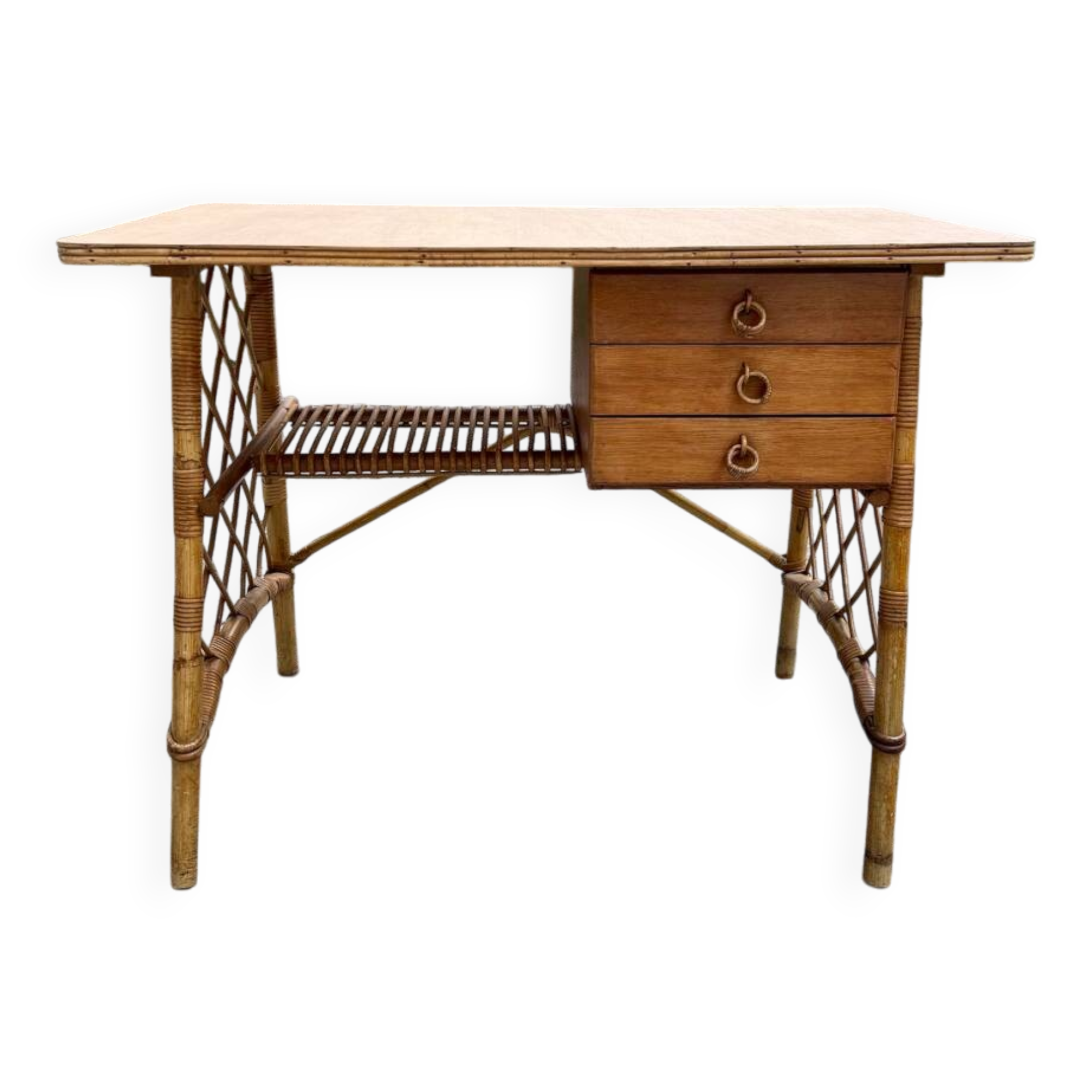 Rattan desk