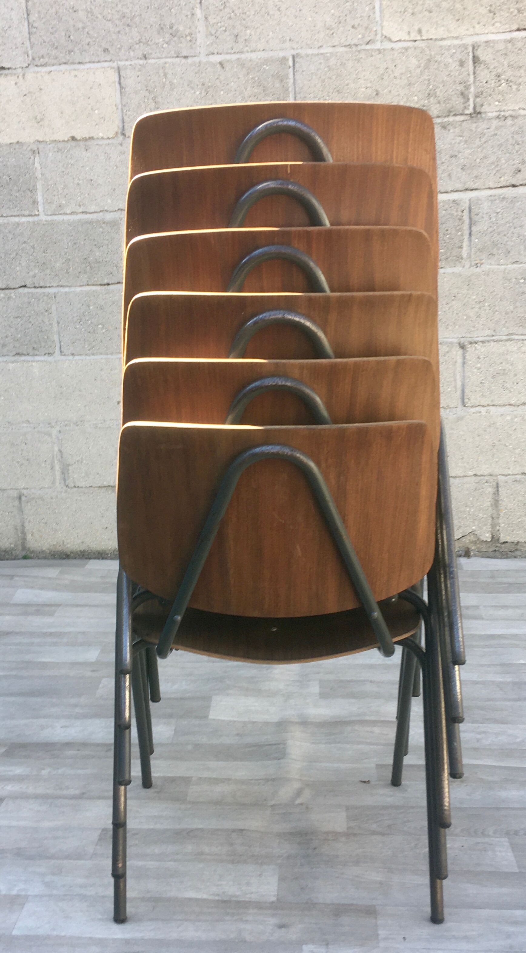Set of 6 chairs Kho Liang 60s