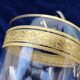 Ice bucket, crystal and gilding, Baccarat
