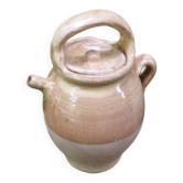 Old goat gargoulette in beige and yellow glazed earth XIXth century