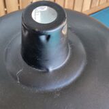 Pair of suspensions industrial lamp workshop lampshade in black enamelled metal