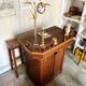 Counter, reception furniture in solid wood early twentieth century
