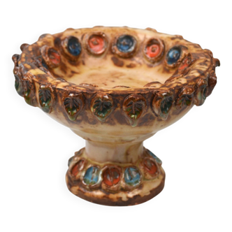 Glazed ceramic bowl, La Roue, 1960s