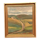 Huile sur toile originale suédoise – “Charmig målning” par Kind Jespers – Signée