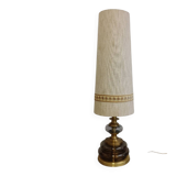 Glass and brass floor lamp