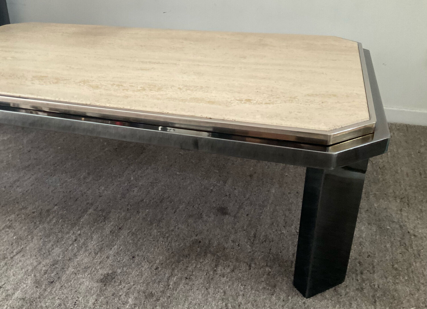 Travertine coffee table in the 70s