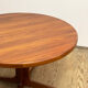 Round Mid Century Dining Table made out of massice teak wood, Denmark, 1970s