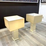 Pair of Wooden Living Room Table Lamps
