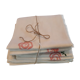 12 serviettes damassé lin/soie . brodé AR.QUALITÉ