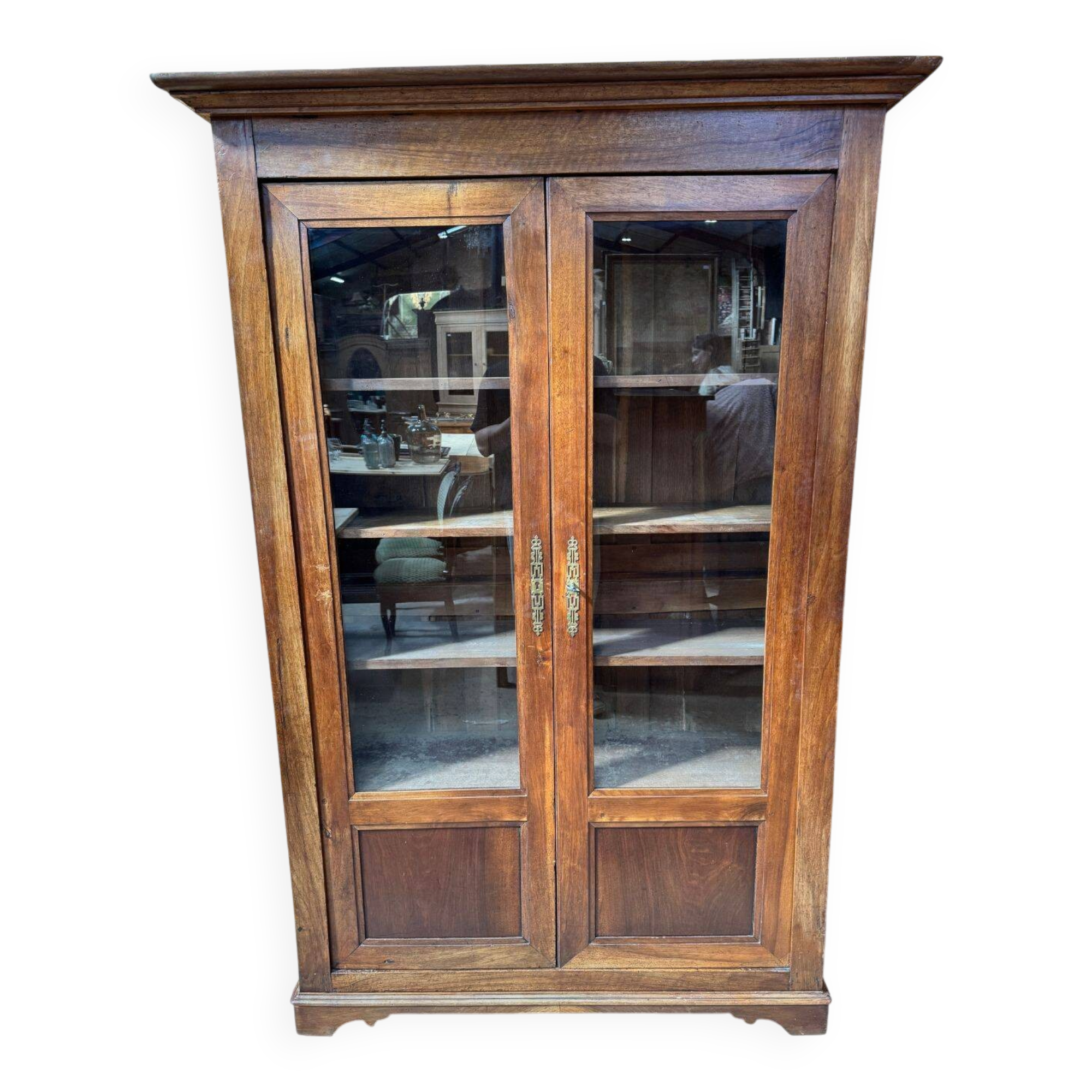 Antique walnut library - 19th century