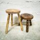Tripod wooden turned stool